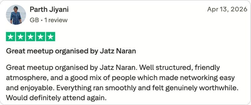 5-star Trustpilot review from Parth Jiyani