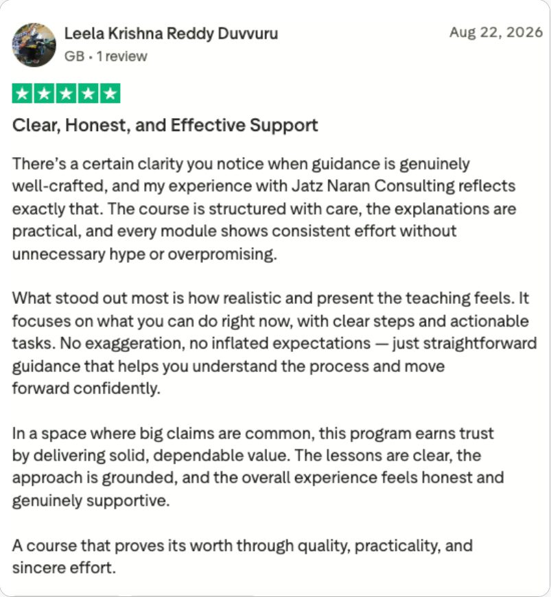 5-star Trustpilot review from Leela Krishna Reddy Duvvuru