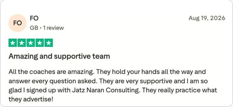 5-star Trustpilot review from FO