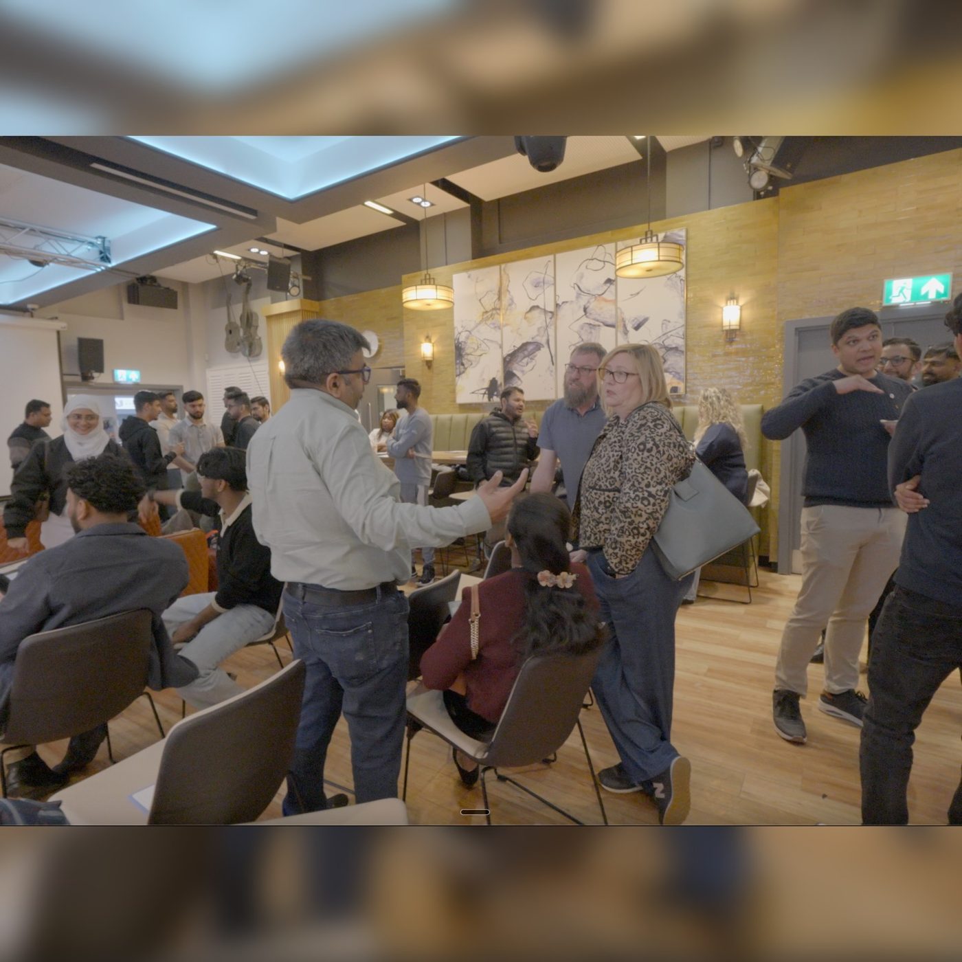 Members networking at a meetup